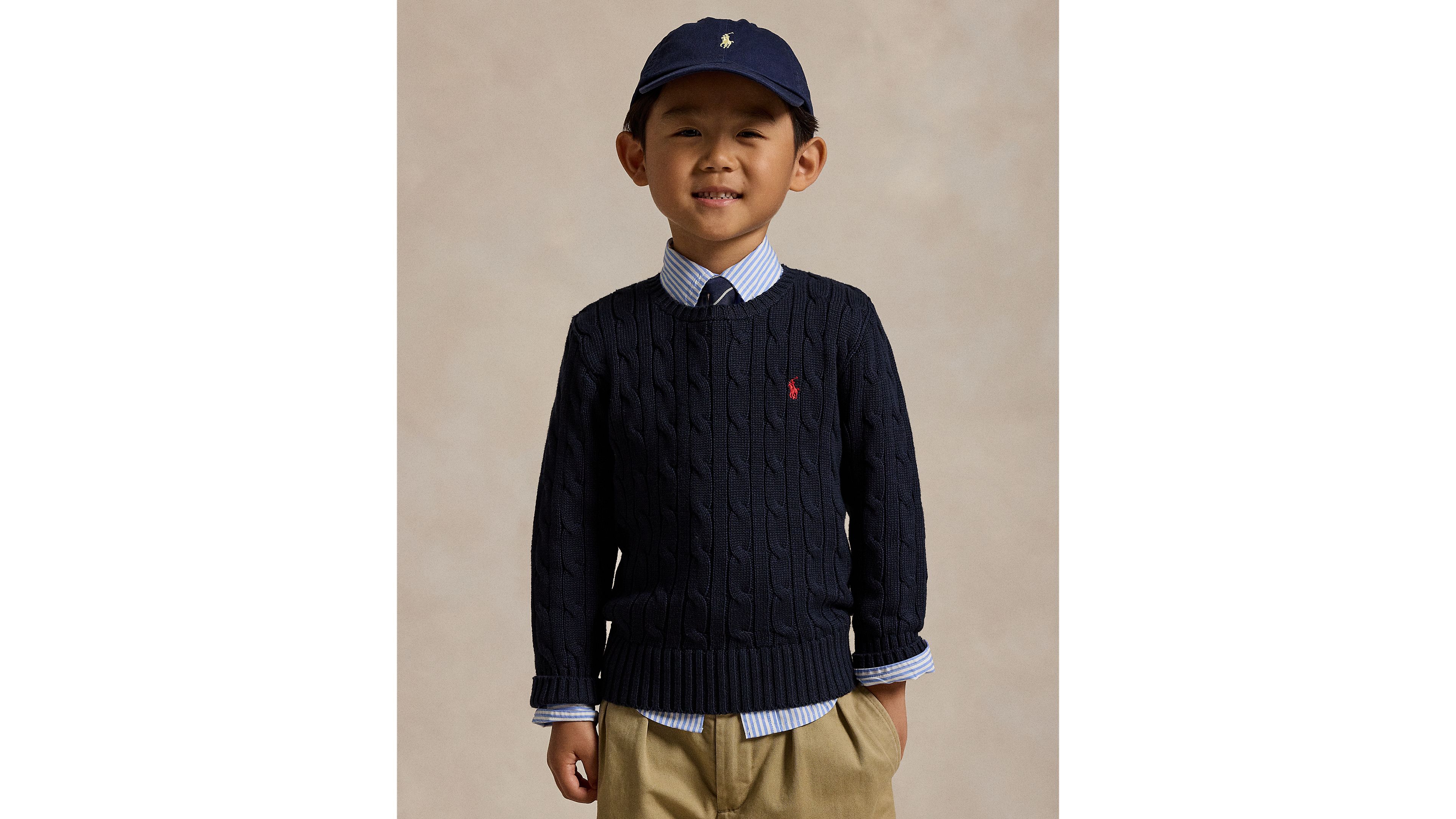 Polo Ralph Lauren Toddler and Little Boys Cable-Knit Cotton Sweater