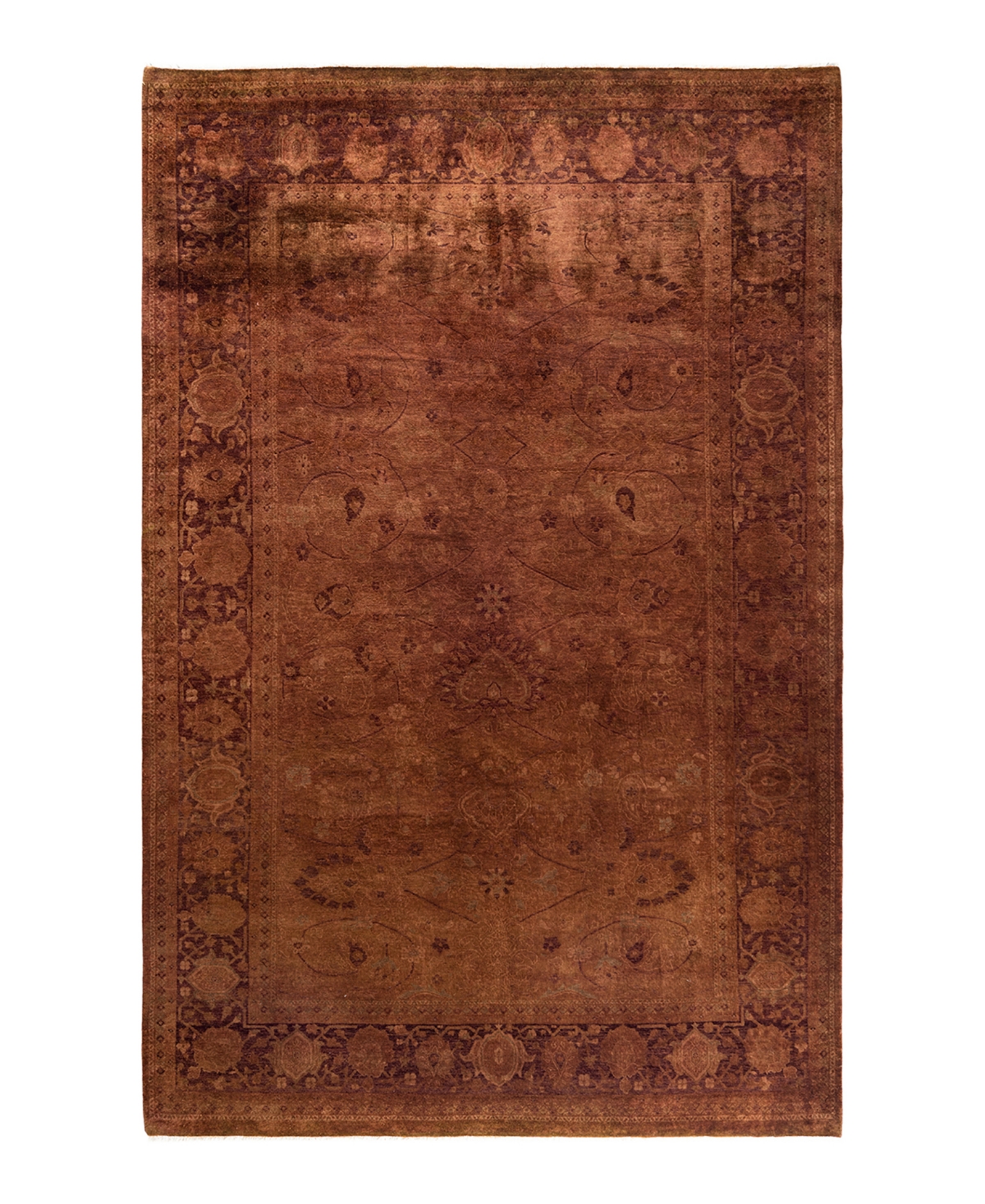 Adorn Hand Woven Rugs Fine Vibrance M1078 6'1"x9'2" Area Rug In Brown