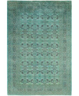 Adorn Hand Woven Rugs Fine Vibrance M1230 Rug Collection In Green