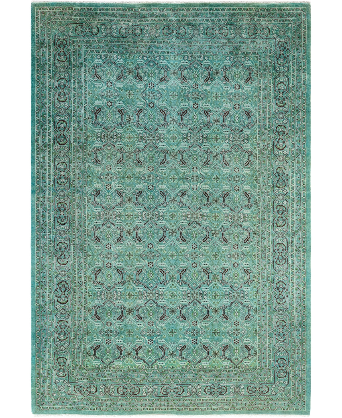 Adorn Hand Woven Rugs Fine Vibrance M1230 6'2"x9'1" Area Rug In Green