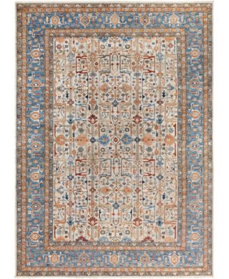 Adorn Hand Woven Rugs Serapi M0103 55 Rug Collection In Gray