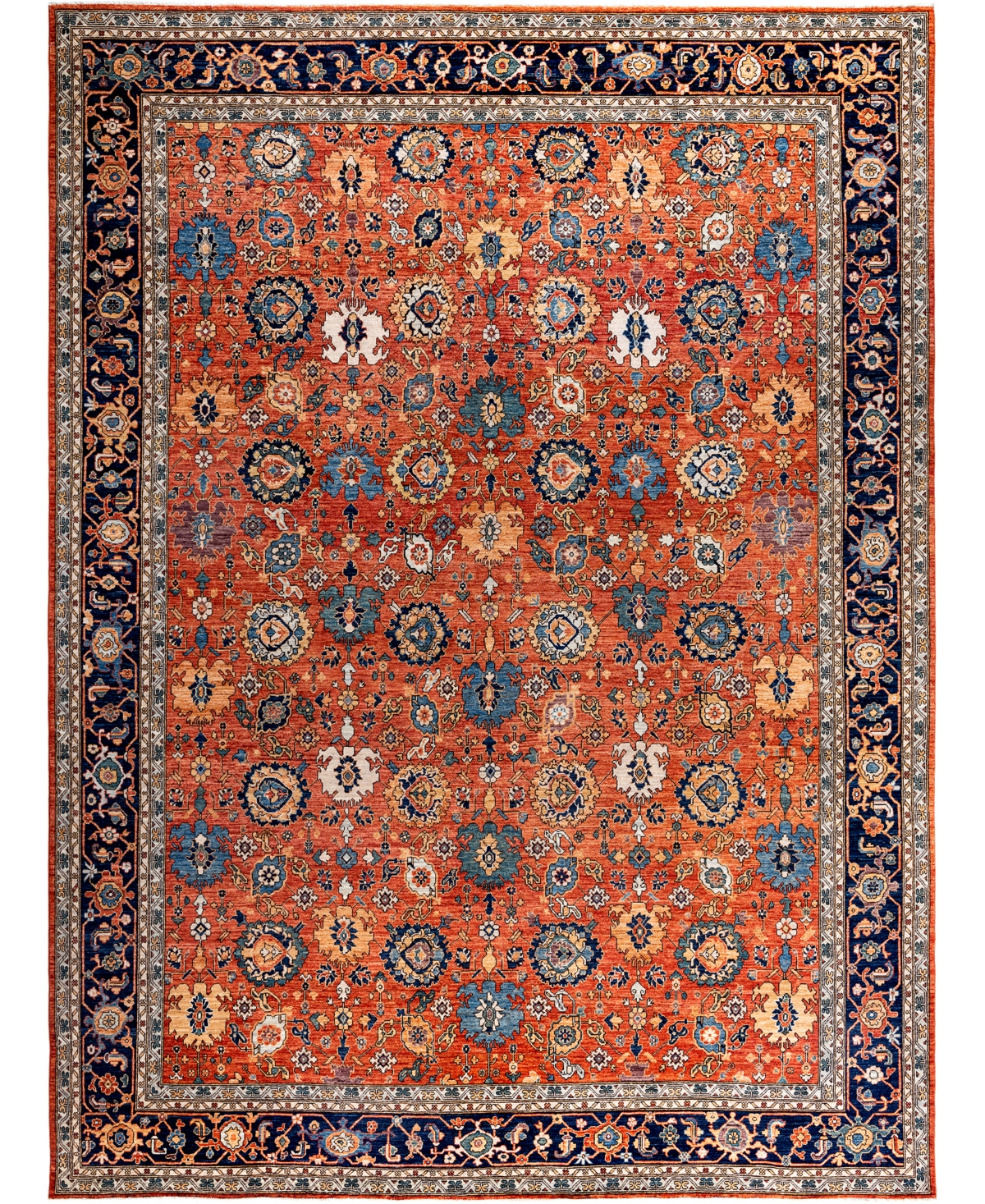 Adorn Hand Woven Rugs Serapi M0103-66 10'1"x13'9" Area Rug In Orange