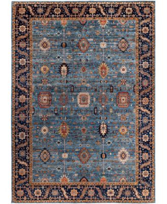 Adorn Hand Woven Rugs Serapi M0103 76 Rug Collection In Blue