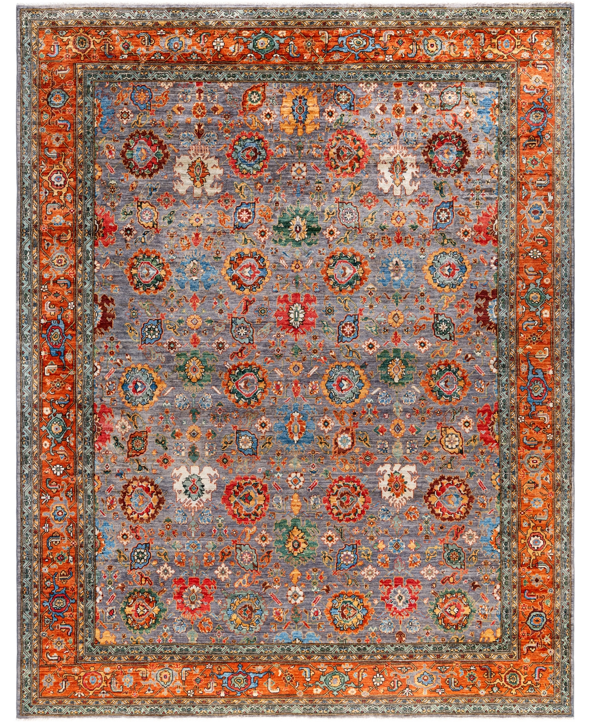 Adorn Hand Woven Rugs Serapi M0103-89 9'3"x11'9" Area Rug In Gray