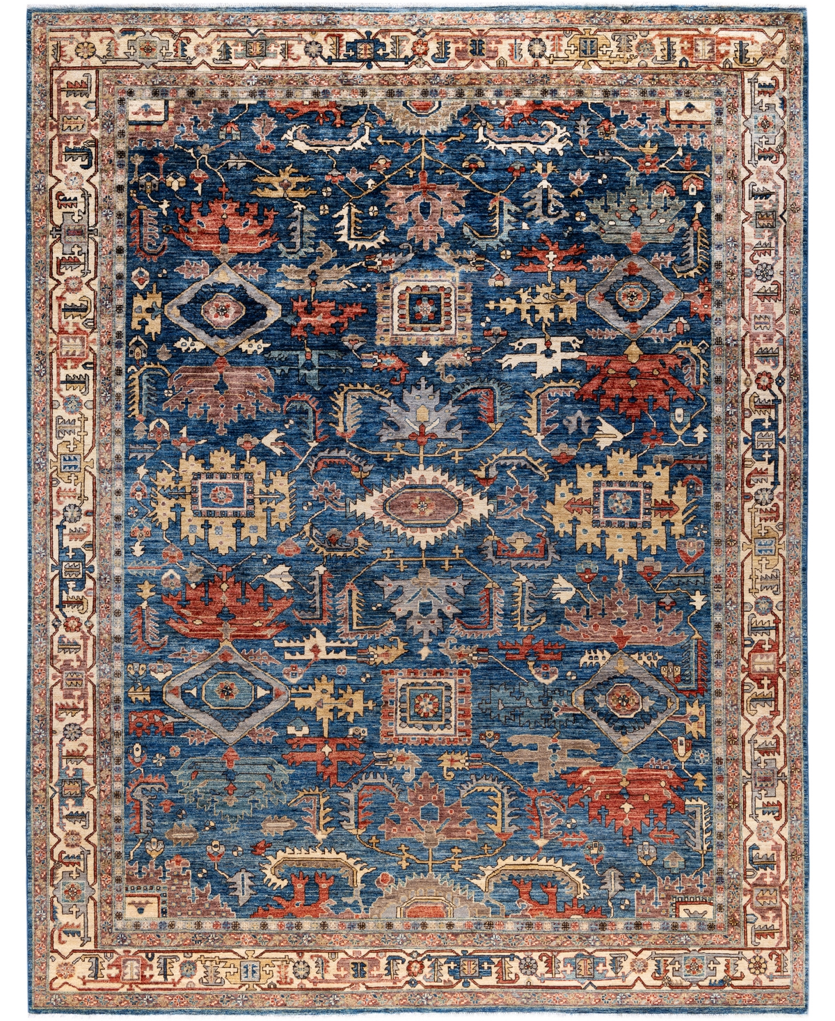 Adorn Hand Woven Rugs Serapi M0103-147 9'1"x11'9" Area Rug In Blue