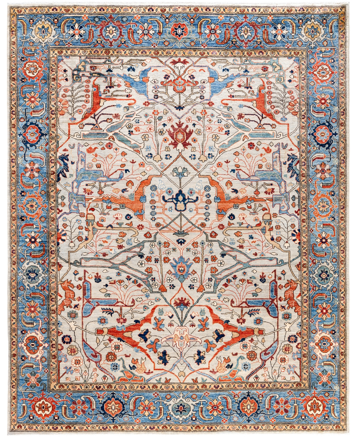 Adorn Hand Woven Rugs Serapi M0103-283 7'10"x9'11" Area Rug In White