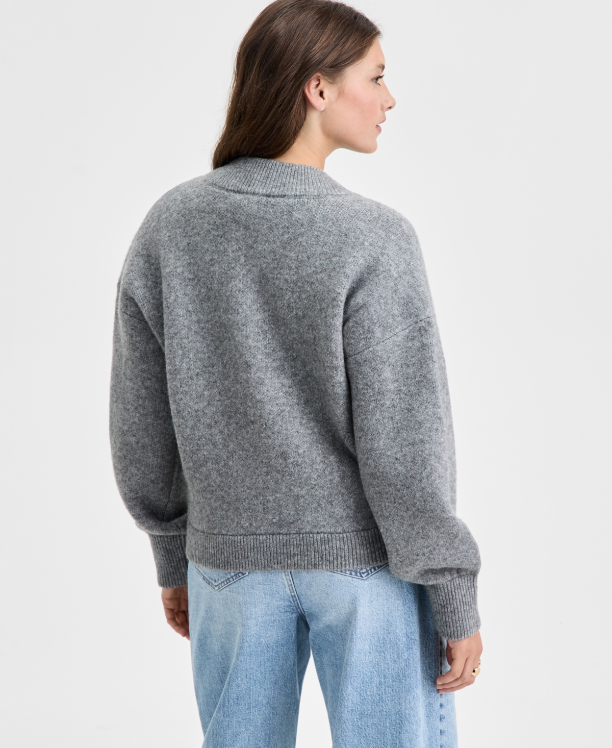 On 34th Women's Sweater-knit Bomber Jacket, Macy's Exclusive In Animal Print