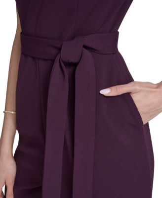 Petite Short Sleeves Jumpsuit