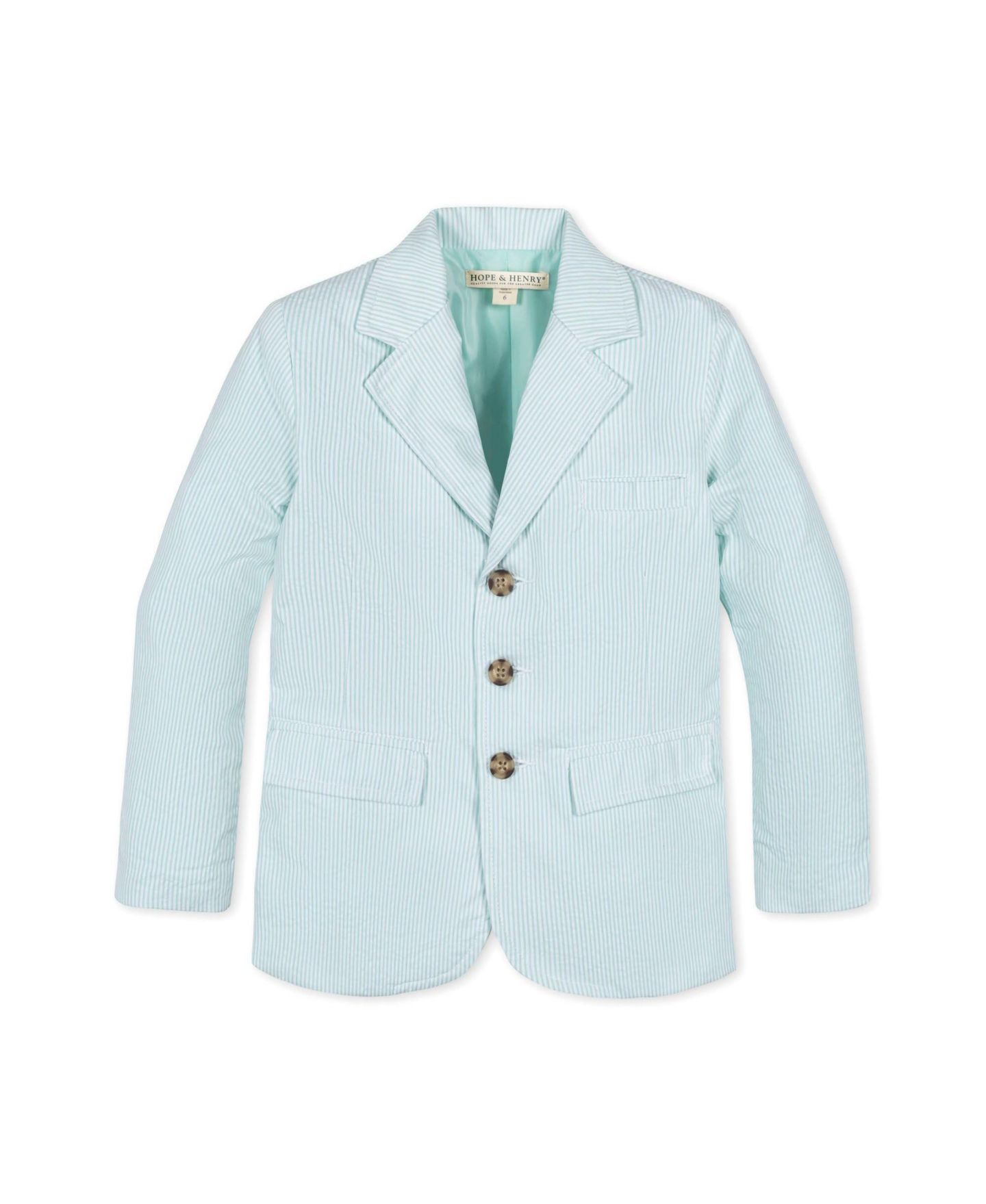Пиджак Hope & Henry Classic Seersucker Suit Jacket для мальчиков-малышей, цвет: Мятный — фото 1