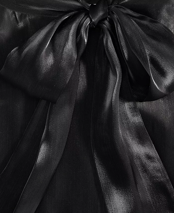 Women's Solid Bow Shift Dress - thumbnail 7