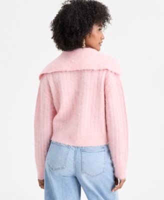 Brushed Sailor Collar V-neck Sweater, Macy's Exclusive