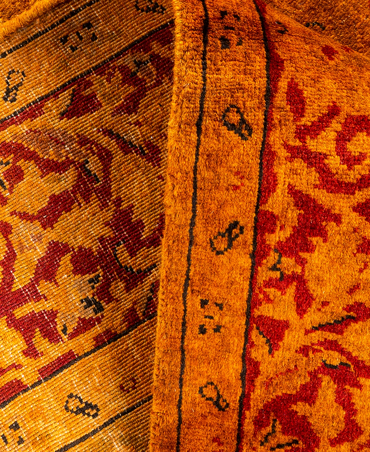 Adorn Hand Woven Rugs Fine Vibrance M1348 4'1"x6'2" Area Rug In Orange