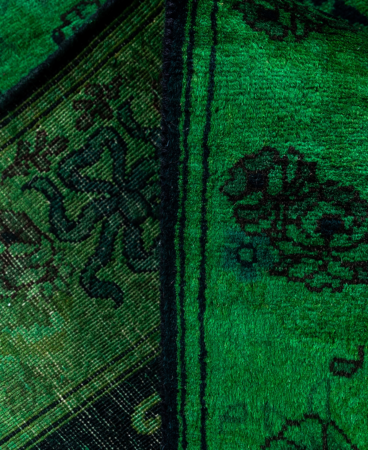 Adorn Hand Woven Rugs Fine Vibrance M1159 2'7"x9' Runner Area Rug In Green