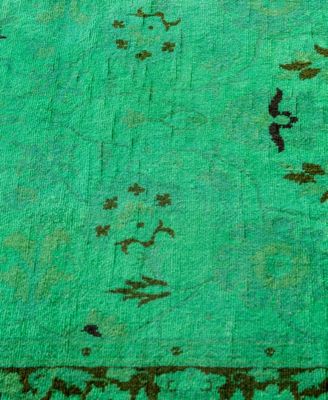 Adorn Hand Woven Rugs Fine Vibrance M1339 Rug Collection In Green