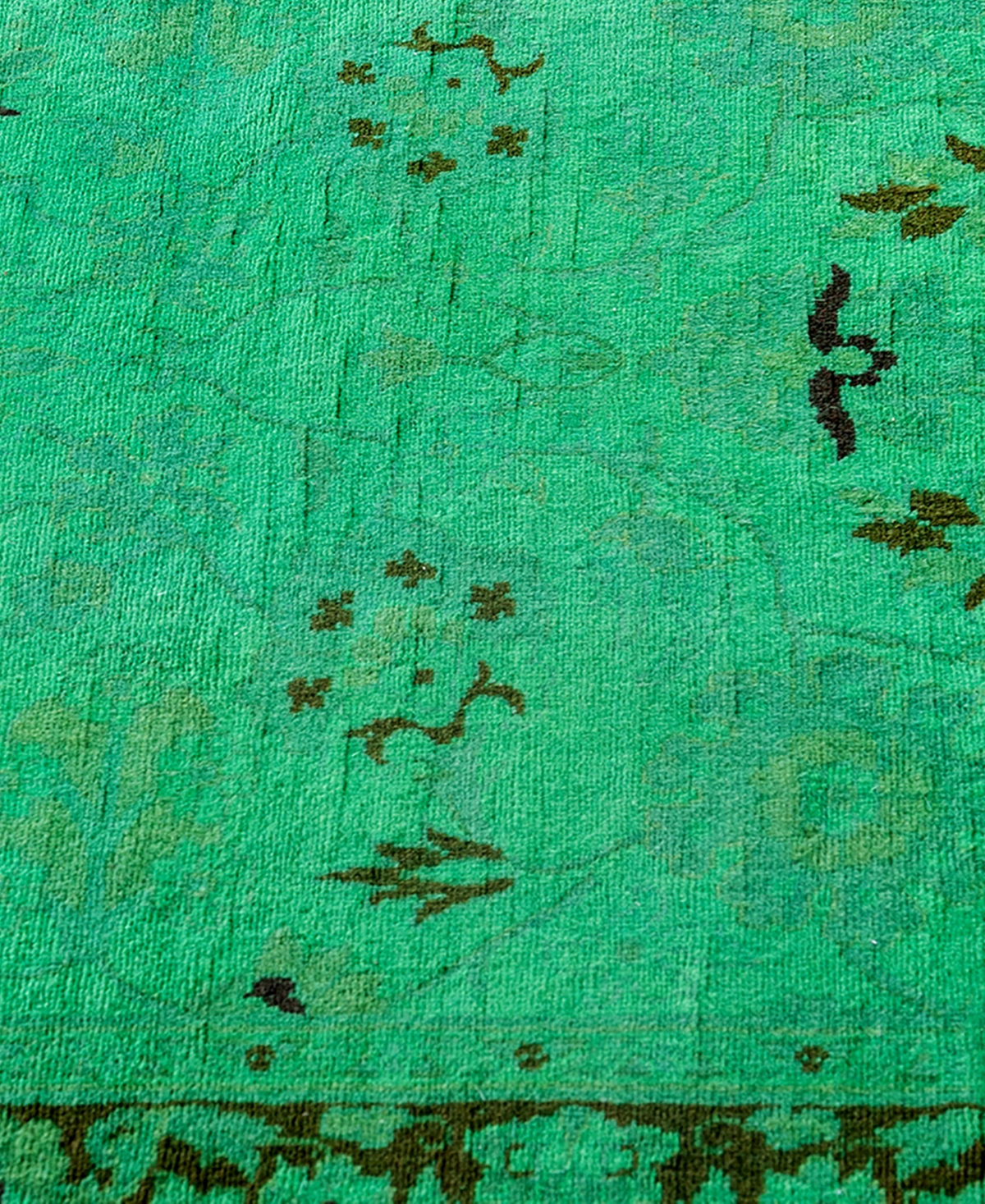 Adorn Hand Woven Rugs Fine Vibrance M1339 2'6"x10'2" Runner Area Rug In Green