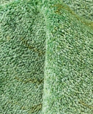Adorn Hand Woven Rugs Fine Vibrance M1419 Rug Collection In Green