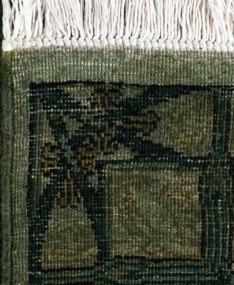 Adorn Hand Woven Rugs Fine Vibrance M982 Rug Collection In Green