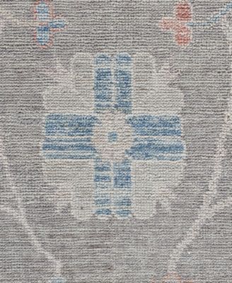 Adorn Hand Woven Rugs Colorful Oushak M0103 33 Rug Collection In Gray