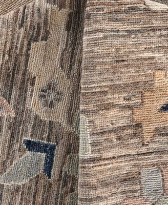 Adorn Hand Woven Rugs Colorful Oushak M0103 34 Rug Collection In Brown