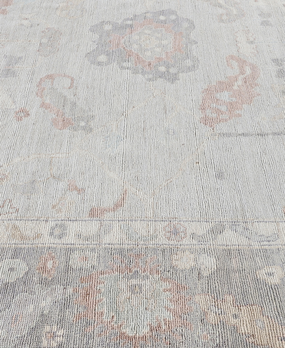 Adorn Hand Woven Rugs Colorful Oushak M0103-52 8'1"x9'9" Area Rug In Gray