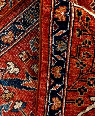Adorn Hand Woven Rugs Serapi M0103 60 Rug Collection In Orange