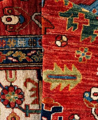 Adorn Hand Woven Rugs Serapi M0103 73 Rug Collection In Red