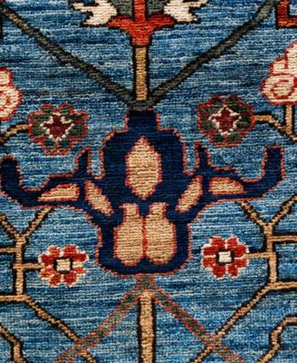 Adorn Hand Woven Rugs Serapi M0103 99 Rug Collection In Blue