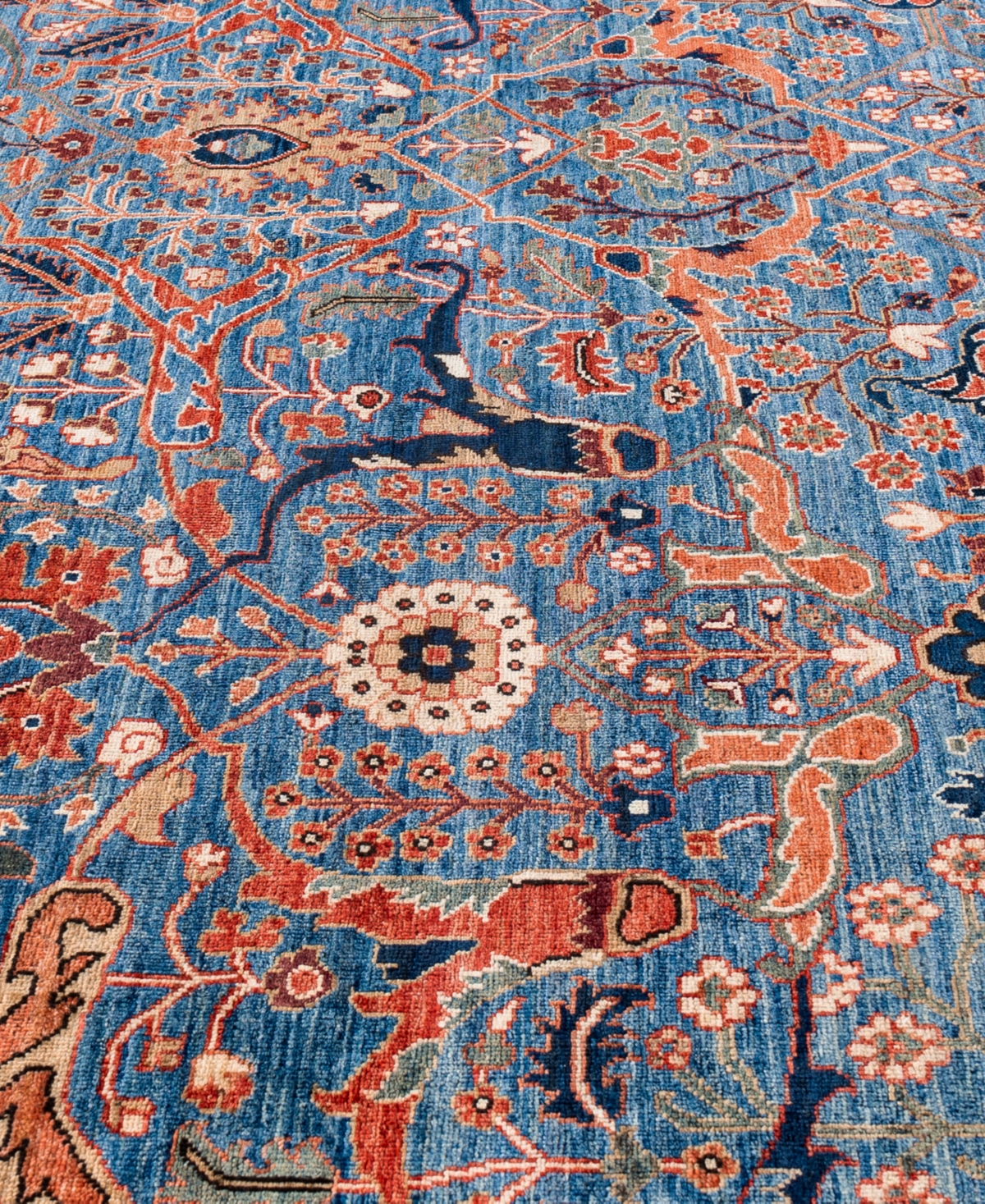 Adorn Hand Woven Rugs Serapi M0103-109 8'10"x11'11" Area Rug In Blue