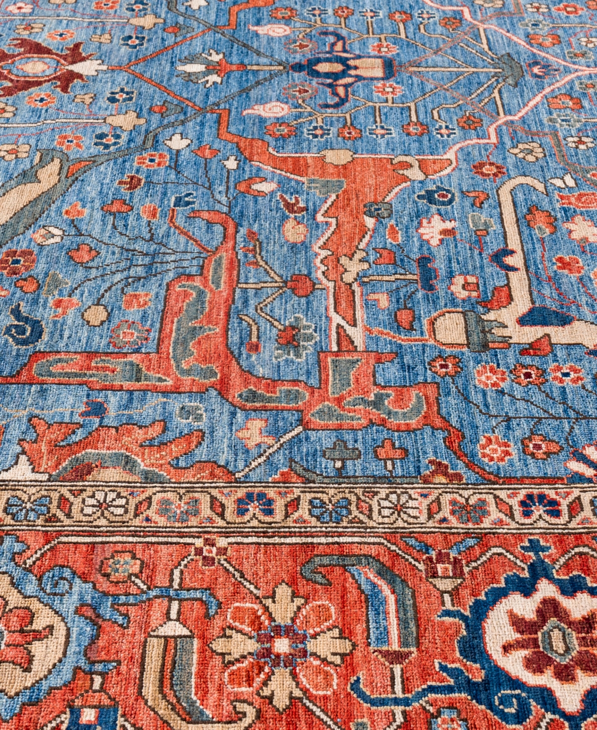 Adorn Hand Woven Rugs Serapi M0103-159 8'11"x12'1" Area Rug In Blue
