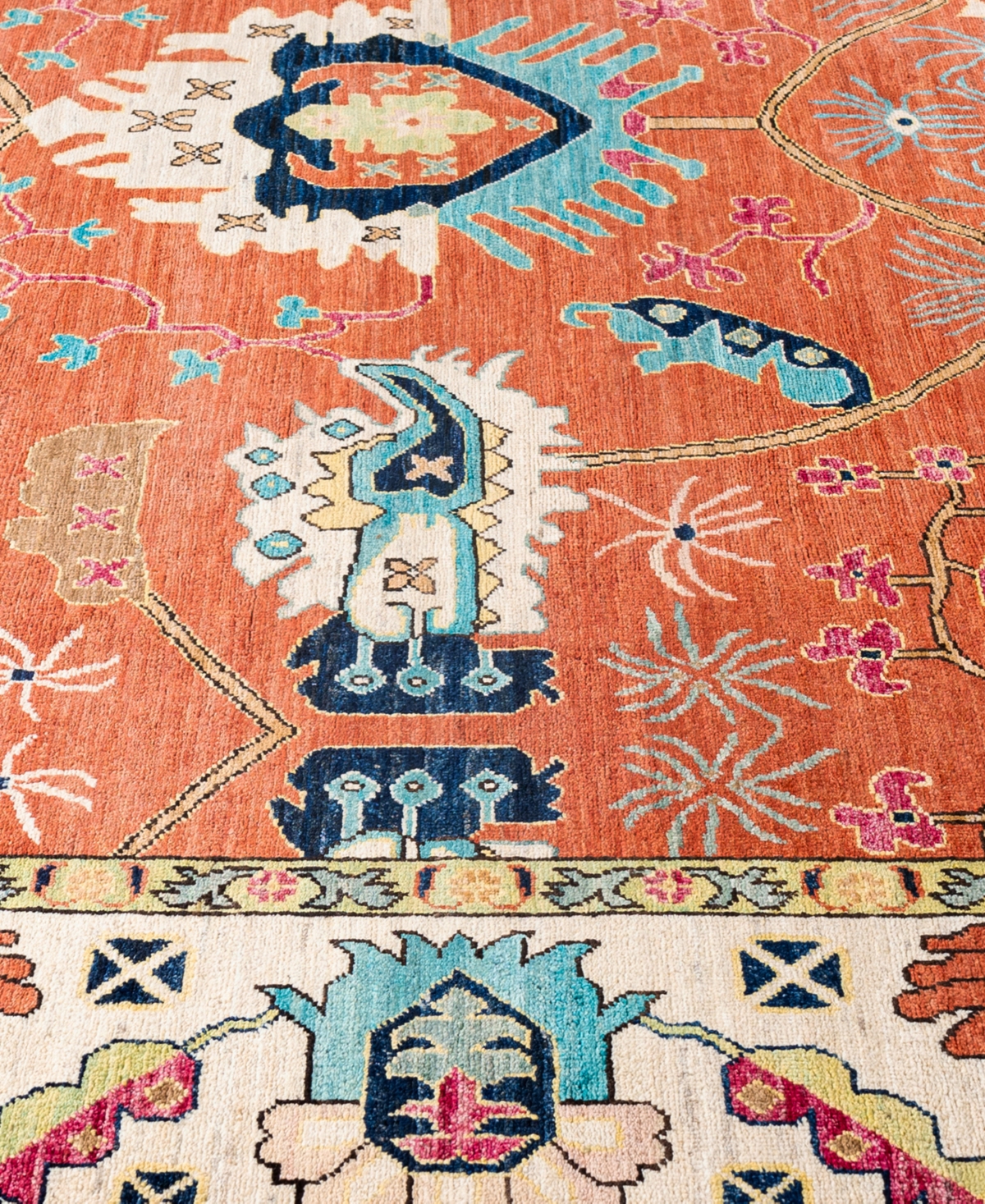 Adorn Hand Woven Rugs Serapi M0103-174 9'x12'2" Area Rug In Orange