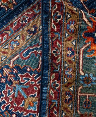 Adorn Hand Woven Rugs Serapi M0103 187 Rug Collection In Blue