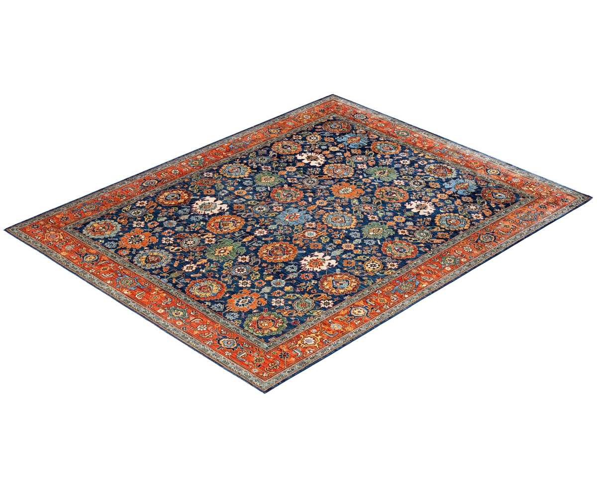 Adorn Hand Woven Rugs Serapi M0103-227 8'1"x10'1" Area Rug In Blue