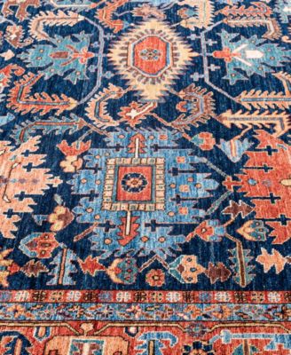 Adorn Hand Woven Rugs Serapi M0103 243 Rug Collection In Blue