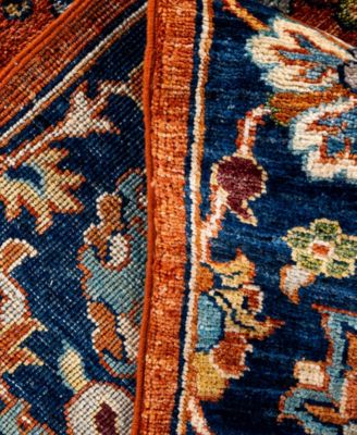 Adorn Hand Woven Rugs Serapi M0103 256 Rug Collection In Orange
