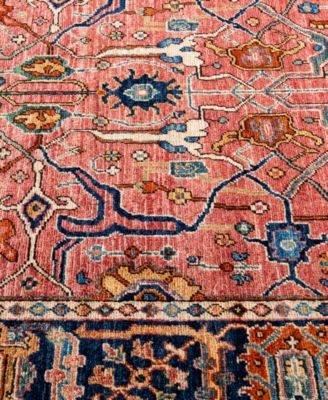 Adorn Hand Woven Rugs Serapi M0103 308 Rug Collection In Pink