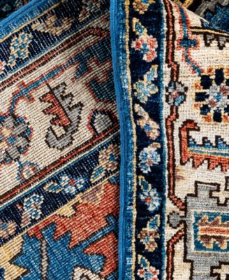 Adorn Hand Woven Rugs Serapi M0103 326 Rug Collection In Blue