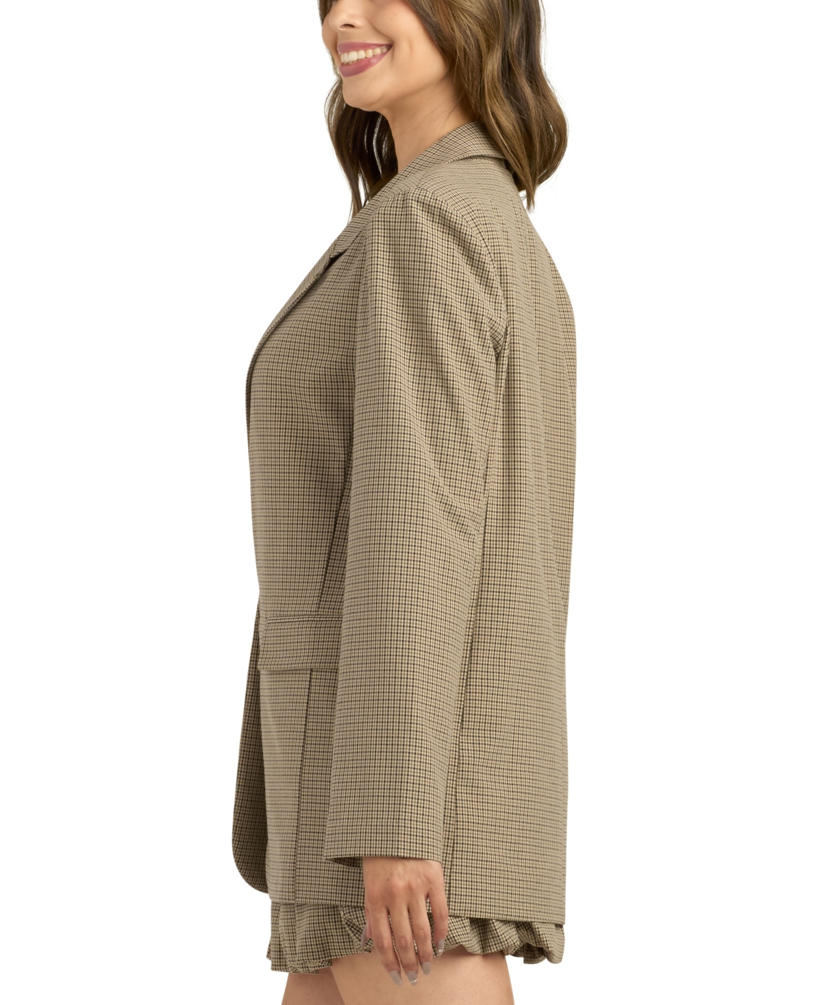 Bcx Women's Oversized Notch Collar Blazer In Brown