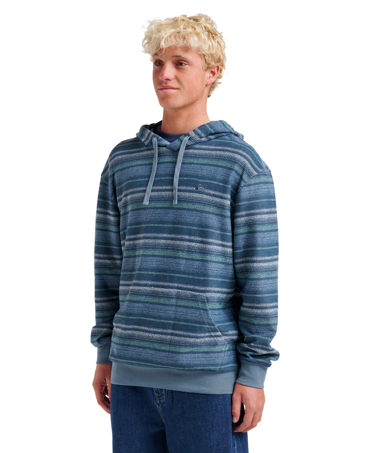 Quiksilver Great Otway Stripe Hoodie In Blue
