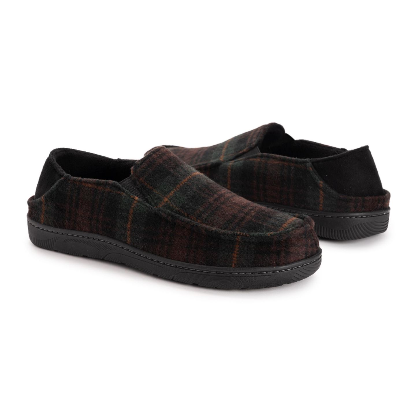 Мужские тапочки MUK LUKS Owen Full Fit Slipper, цвет: Коричневый клетчатый — фото 4