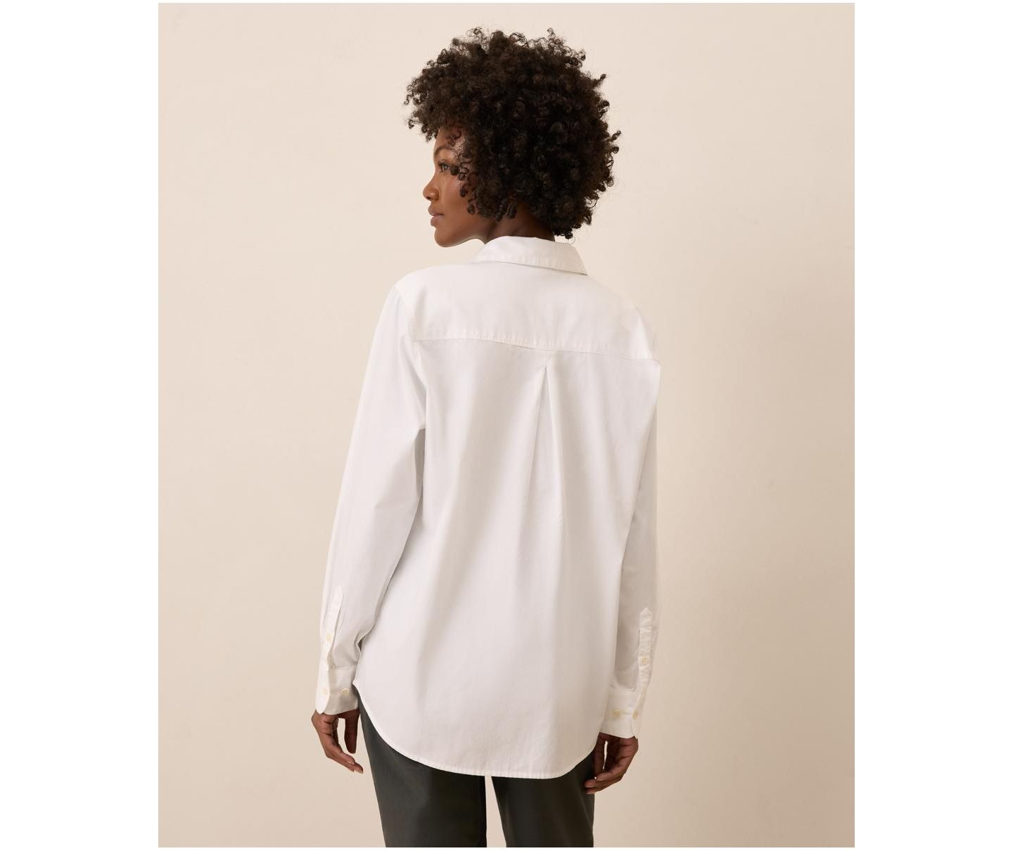 Женская рубашка Pact Organic Cotton All Day Poplin Classic, цвет: Белый — фото 5