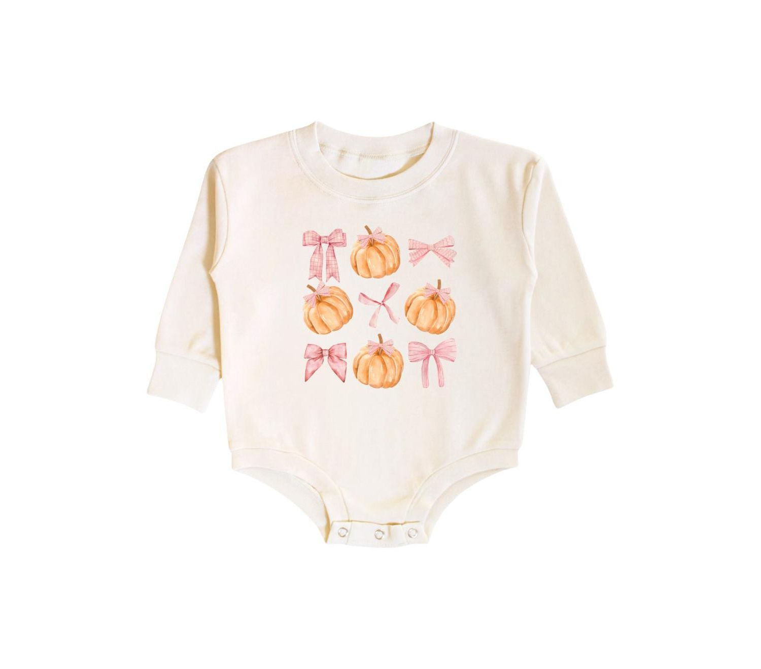 Baby Girls Coquette Pumpkin Long Sleeve Romper