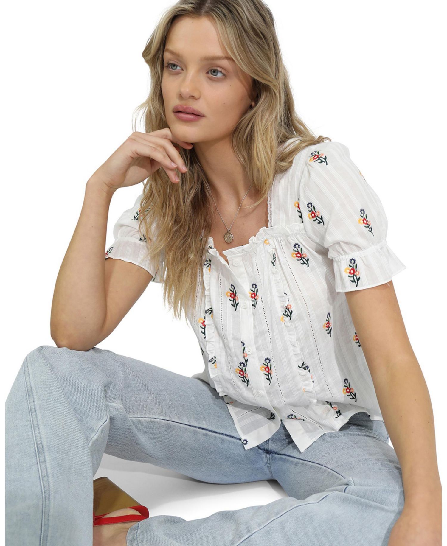 Women's Wild Garden Floral Blouse