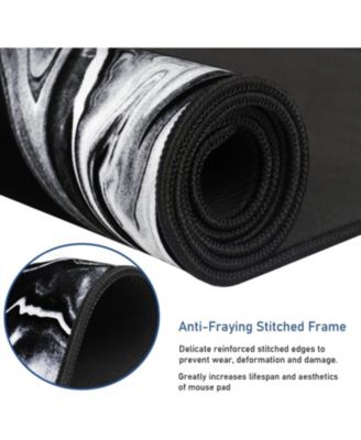 Large Extended Gaming Mouse Pad with Stitched Edges, (31.5X15.7In) Durable Non-Slip Natural Rubber Base, Waterproof Mat for Gamer/Desktop/Office