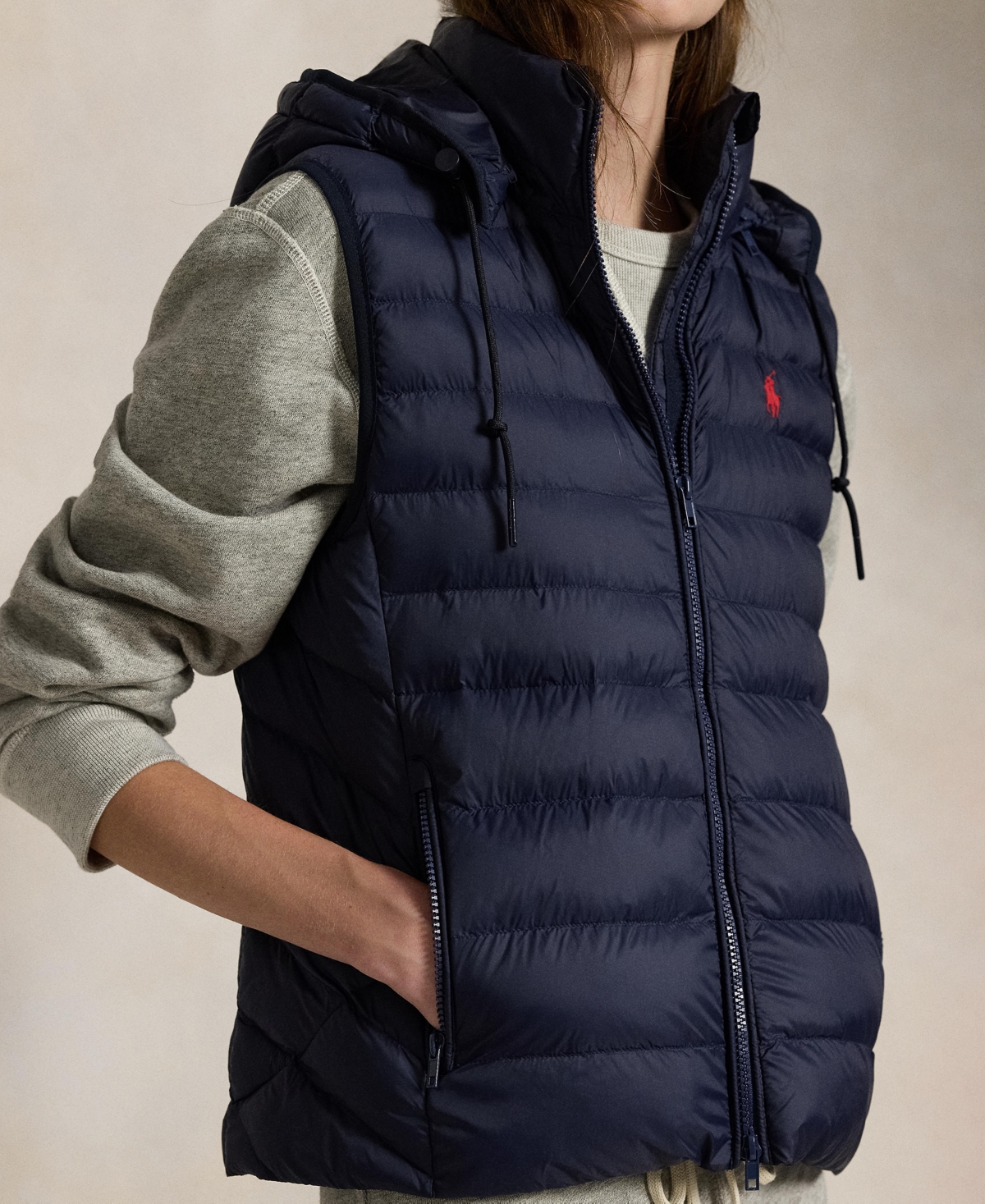 Polo Ralph Lauren Packable Puff Vest In Blue