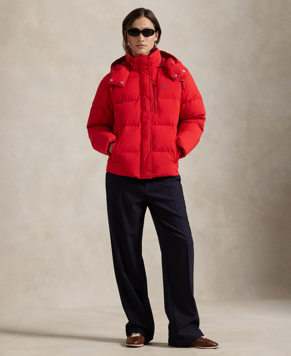 Polo Ralph Lauren Women's Quilted Hooded Down Jacket In Red