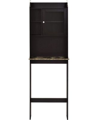 Over Bathroom Storage Cabinet with Adjustable Shelves, Espresso Bathroom Space Saver Organization Cabinet