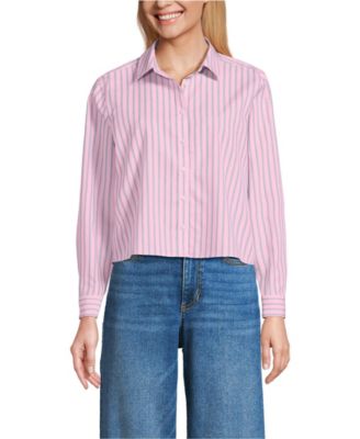 Women's No Iron Boxy Cropped Shirt
