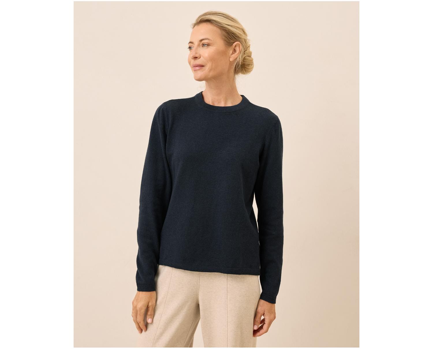 Organic Cotton Classic Fine Knit Crew Sweater