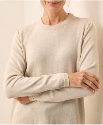 Organic Cotton Classic Fine Knit Crew Sweater