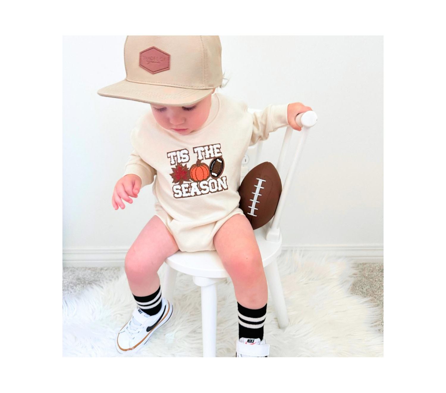 Baby Boys Tis The Season Pumpkin Patch Long Sleeve Romper